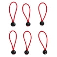 thumbnail image 3 of 6pcs Premium Pelota Cuerdas de Bungee Lona Dosel Cable de Choque con Tratamiento Rojo 6 pulgadas shamjiam Bungee de pelota, 3 of 9