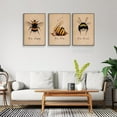thumbnail image 4 of Vintage Bee Wall Hieng Bee Happy Wall Decor Entomology Hieng Poster Cute Animal Canvas Wall Painting Kids Room Painting Picture Mural Prints For Living Room Bedroom Office, 4 of 6