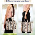 thumbnail image 4 of FORMRS Womens Corduroy Tote Bag Crossbody Shoulder Handbag with Pocket, Black Abstract Dots, 4 of 7