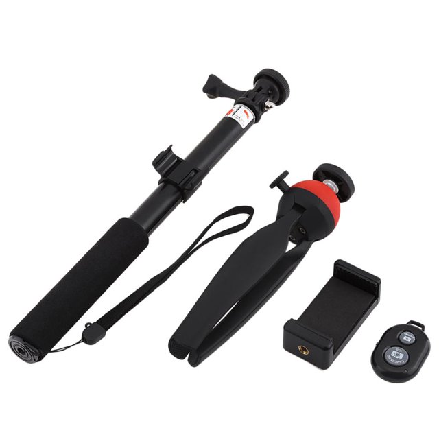 Soporte De Teléfono Y Monopod Selfie Para rojo perfke Mini trípode Set Sticks Set