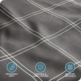 thumbnail image 3 of Bare Home Luxury Duvet Cover and Sham Set - Premium 1800 Collection - Ultra-Soft - Oversized King, Modern Plaid - Gray/White, 3-Pieces, 3 of 7