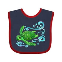 Inktastic Sea Turtle Swimming Boys or Girls Baby Bib