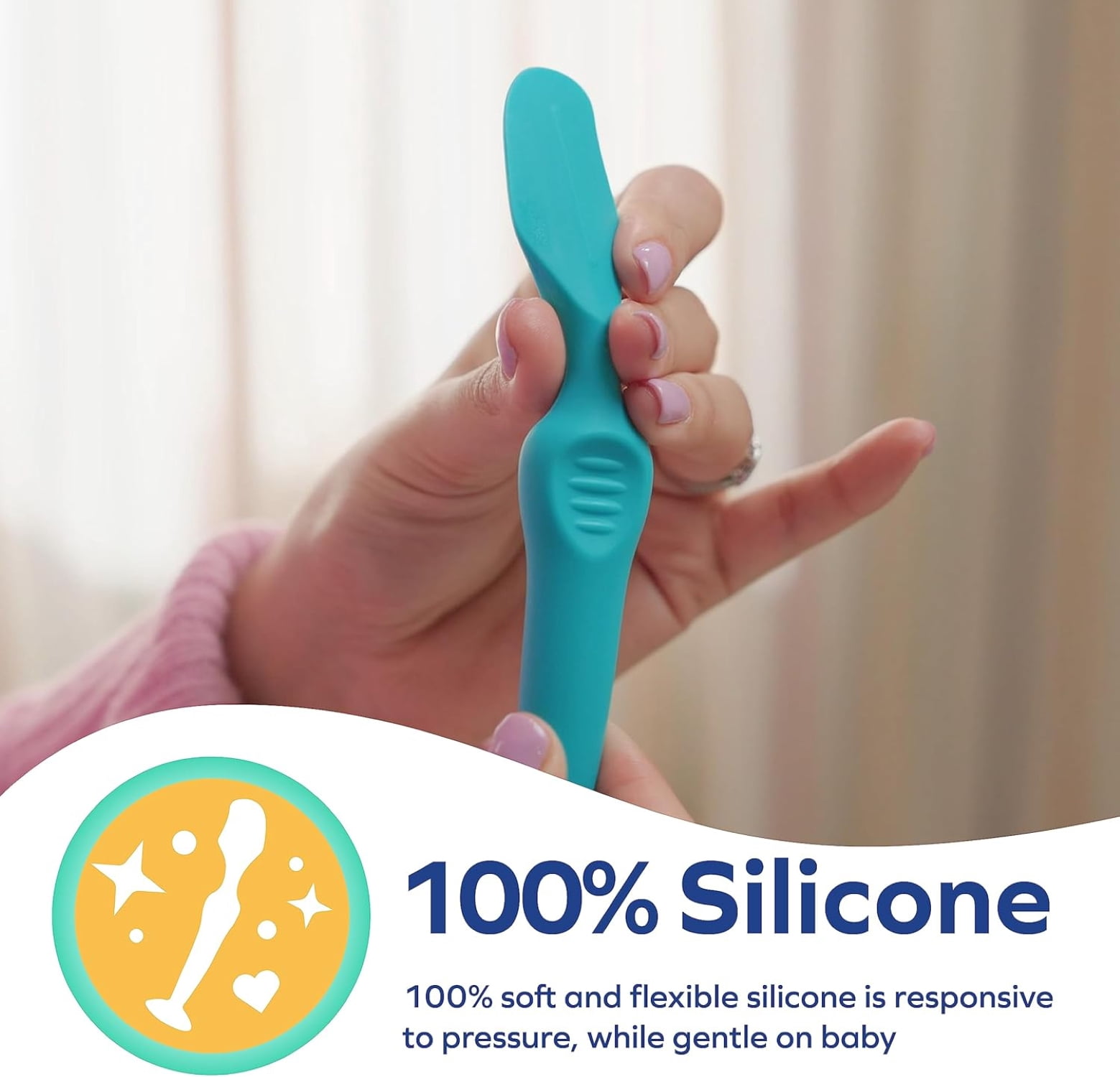 Dr. Talbot's Silicone Diaper Cream Brush with Suction Base and Hygienic Case, Full Size