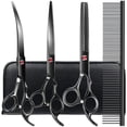 thumbnail image 1 of Kit de tijeras de peluquería canina TINMARDA Professional 5 en 1, color negro, 1 of 6