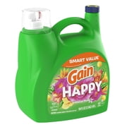Gain Liquid Laundry Detergent, Hibiscus Hula Scent, 154 fl oz, 107 Loads, HE