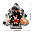thumbnail image 7 of Metal Hanging Christmas Tree Wind Spinner - Festive Design with Layered Tree Colorful Flags and Snowflakes for Garden Decor, 7 of 7