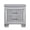 Silver, variant on Bedroom Nightstand | 2 Drawers with LED Lighting for Glamorous Bedside Storage | Wood and Engineered Wood with Faux Alligator Embossed Fronts | No Assembly Needed