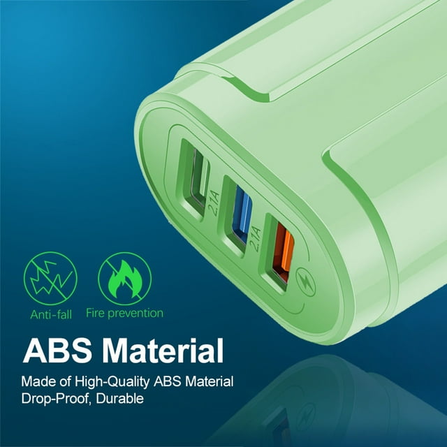 WIFKLSIIPG Tête de Charge USB 3 Ports Tête de Charge Macaron Portable