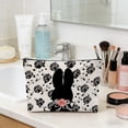 thumbnail image 4 of AURIGATE Easter Themed Linen Cosmetic Bags, 9.8×6.6×2.3in Linen Zipper Pouches with Bunny & Plaid Bow Designs, Spring Holiday Makeup Bags for Travel, Easter Decor & Gifts, 4 of 6