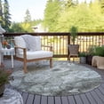 thumbnail image 5 of Addison Rugs Chantille Indoor/Outdoor Transitional Circles Silver Washable Round Rug, 8' x 8', 5 of 5
