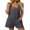 Gray, variant on Cuteduck Womens Summer Striped Romper with Adjustable Tie Straps and Pockets S-XL