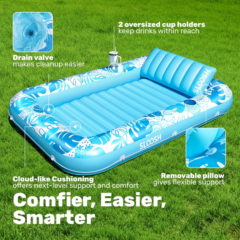 SLOOSH, Inflatable Tanning Pool Lounger Float, 85