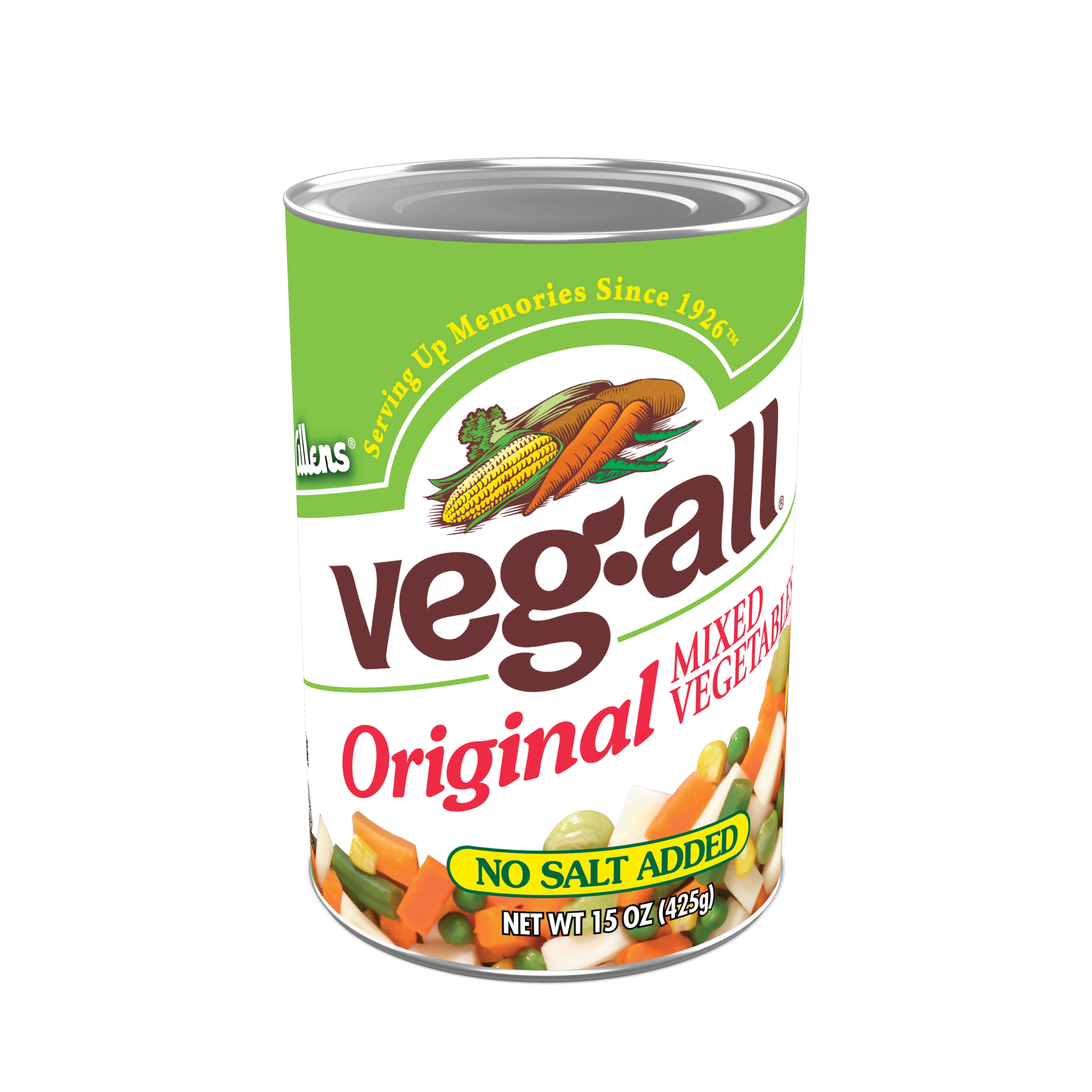 VegAll Original Mixed Vegetables No Salt Added, 15 oz.