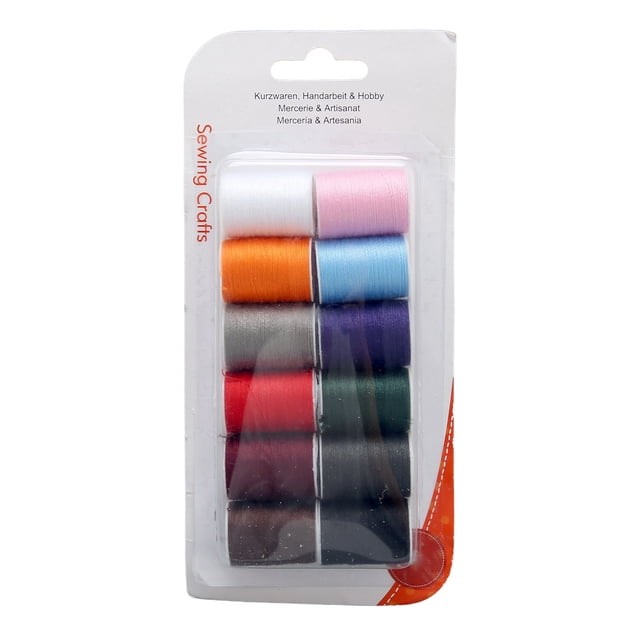 Fil à Coudre, Polyester 12 Pcs Fil à Broder Finition Soignée Pratique pour la Maison