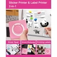 thumbnail image 2 of Sticker Printer Print Pods Mini Printer with Rolls Sticky Papers Portable Sticker Maker Machine Thermal Label Maker Thermanote Phone Labeller for Photos Pictures Notes Graphics B, 2 of 8