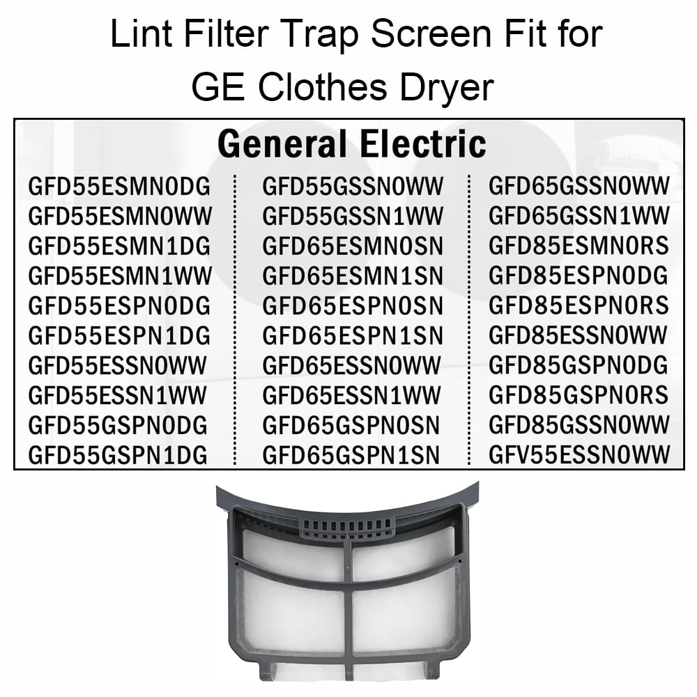 TOP-MAX WE16X32537 Dryer Lint Filter Trap Screen, Dryer Lint Filter Replacement Part Fit for GE Clothes Dryer, Replace WE16X29597, AP7205579