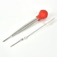 Aiivioll Silicone Turkey Dropper, Stainless Steel Meat Injector Set for