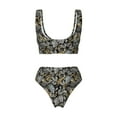 thumbnail image 5 of Daiia Rose Flowers Women's Bikini Set Two Piece Swimsuit High Waisted Bikini Adjustable Straps Bikini Perfect for Beach, Pool, and Summer Vacation-, 5 of 9