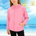 thumbnail image 2 of Girls Zip Up Cropped Hoodies Long Sleeve Sweatshirts Kids Summer Casual Lightweight Jacket with Pockets Sun Protection Jacket 1-13Y, 2 of 8