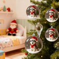 thumbnail image 4 of Christmas Tree Ornament | Miniature Snow Globe with Santa Animals | Transparent Crystal Ball Decoration for Holiday Decor | Spherical Pendant Gift for Home and Office, 4 of 6