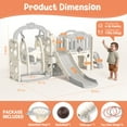 thumbnail image 4 of Aikidkit 10-in-1 Toddler Slide PlaySet for kids indoor/outdoor for Toddlers Aged 6-36 Months, Grey & Beige, 4 of 13