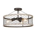 thumbnail image 1 of Golden Lighting 3171-3SF BLK-CW Bailey 3 Light Semi-Flush, Matte Black, 1 of 1