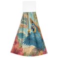 thumbnail image 2 of Wobogo Blue Macaw Hand Towel Set of 2 Absorbent for Kitchen and Bathroom With Velcro Hanging Loop 18.2×14in, 2 of 7