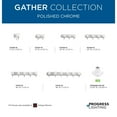 thumbnail image 6 of Gather Collection Five-Light Polished Chrome Etched Glass Traditional Bath Vanity Light, 6 of 8