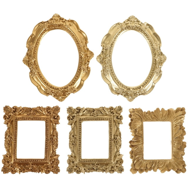 Miangastore 5Set Small Picture Frame Angel Wings Stylized Photo Frames Decoration Wedding Use