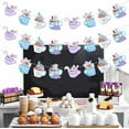 thumbnail image 6 of Hot Cocoa Bar Party Decorations 3Pcs Hot Cocoa Bar Banner Garland Blue Purple Hot Chocolate Bar Decor Hot Cocoa Party Decor For Winter Xmas Birthday Baby Its Cold Outside Baby Shower New Year, 6 of 6