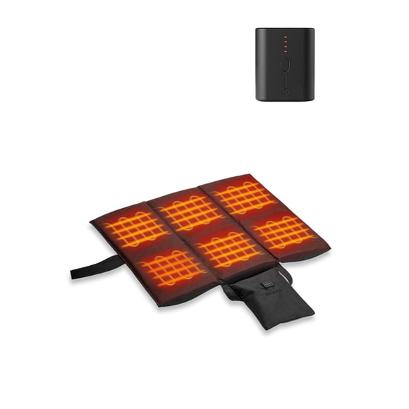 Cojín térmico para asiento ORORO plegable con batería USB