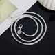 thumbnail image 5 of 40-75cm 925 Sterling Silver 1MM/2MM/3MM solid Snake Chain Necklace For Men Women Fashion Jewelry for pendant free shipping, 5 of 5
