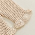thumbnail image 6 of RUINIXCW Newborn Baby Girl Knit Sweater Romper Infant Baby Girl Fall Winter Clothes Basic Solid Color Ruffle Long Sleeve Bubble Bodysuit Pullover Top, 6 of 8