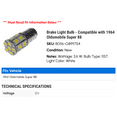 thumbnail image 2 of Brake Light Bulb - Compatible with 1964 Oldsmobile Super 88, 2 of 2