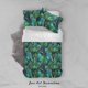 thumbnail image 2 of 3D Tropical Verde Hoja Funda de edredón Set Ropa de cama Set Funda nórdica Fundas de almohada 323, 2 of 3