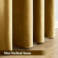 thumbnail image 5 of Gold Velvet Curtains Thermal Insulated Blackout Curtain Drapes for Bedroom Living Room Darkening 96 Inches Long Curtains Panels Rod Pocket Set of 2, 5 of 5