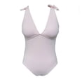 thumbnail image 1 of Traje de Baño Ocean Pacific para Mujer Completo con Nudo en Tirante, Cuello V Rosa Talla M, 1 of 4