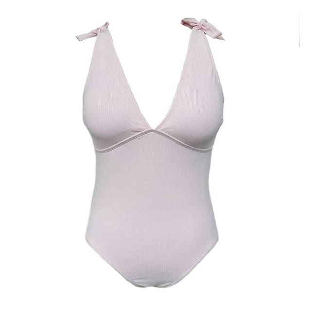 Traje de Baño Ocean Pacific para Mujer Completo con Nudo en Tirante, Cuello V Rosa Talla M