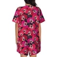 thumbnail image 6 of Balery Orchids Flowers Pattern Womens Pajama Sets 2 Piece Soft Short Sleeve Top and Shorts Sleepwear Round Neck Pjs Lounge Set with Pockets-Large, 6 of 7