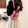 thumbnail image 4 of Jiibva Violin Shape Crossbody Bag Fashion Violin Shaped Shoulder Bag PU Leather Handbag Casual Messenger Bag, 4 of 7