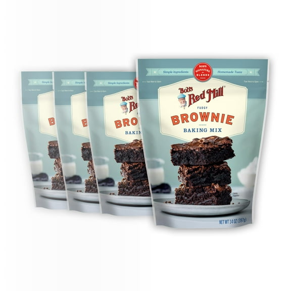 Bob's Red Mill Signature OKA4 Brownie Baking Mix, 14oz (Pack of 4) - Non GMO, Kosher