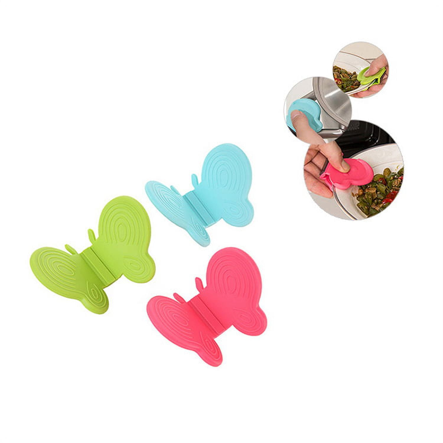 Grofry 2pcs Pot Holders Anti-scald Magnetic Silicone Multifunctional Butterfly Shape Fridge Magnets Oven Mitts for Gifts, Size: 11.5, Other