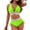 Fluorescent Green #111, variant on Women's Padded Bikini Top Only - Wireless Swim Top for Custom Sets Fluorescent Green S
