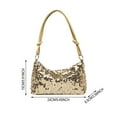 thumbnail image 6 of Mepaouo Womens Sequins Shoulder Bag Sparkle Handbag Purse Shiny Underarm Crescent Evening Tote Wallet, 6 of 6