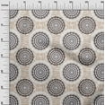 thumbnail image 2 of oneOone Georgette Viscose Chocolate Brown Fabric Circle Block Fabric For Sewing Printed Craft Fabric By The Yard 42 Inch Wide, 2 of 4