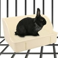 thumbnail image 6 of Rabbit for Cage Corner Litter Pan Anti Splashing Pee Pan Tray Potty Trainer Cage Toilet Bedding Box for Ferrets Rats Guinea Pigs White, 6 of 9
