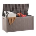 thumbnail image 1 of VEVOR Outdoor Storage Box Resin Deck Box 100 Gallon Patio Waterproof Organizer, 1 of 9