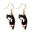 thumbnail image 1 of Pendientes colgantes con forma de animal para mujer y niña, aretes colgantes con diseño de gatito de dibujos animados, 1 of 5