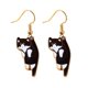thumbnail image 1 of Pendientes colgantes con forma de animal para mujer y niña, aretes colgantes con diseño de gatito de dibujos animados, 1 of 5