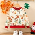 thumbnail image 2 of EnJoCho Child Girl Outfit Toddler Boys Girls Sweater Long Sleeve Strips Christmas Day Cartoon Print Sweater Small Kids Trendy Winter Fall Clothing, 2 of 7